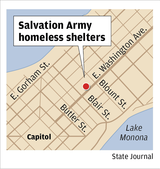 Salvation Army homeless shelters